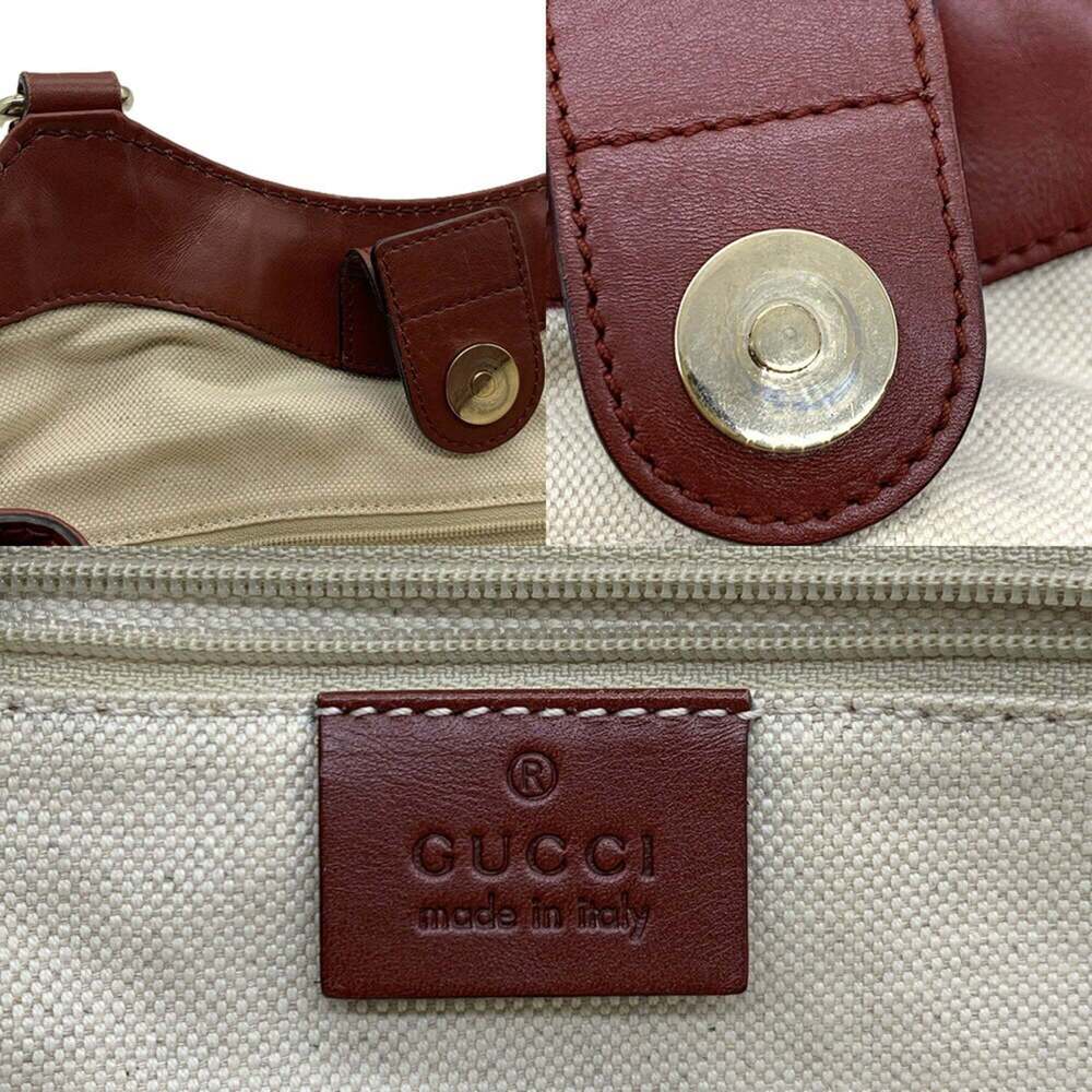 GUCCI Brown Leather Tote Bag - Picture 6 of 6